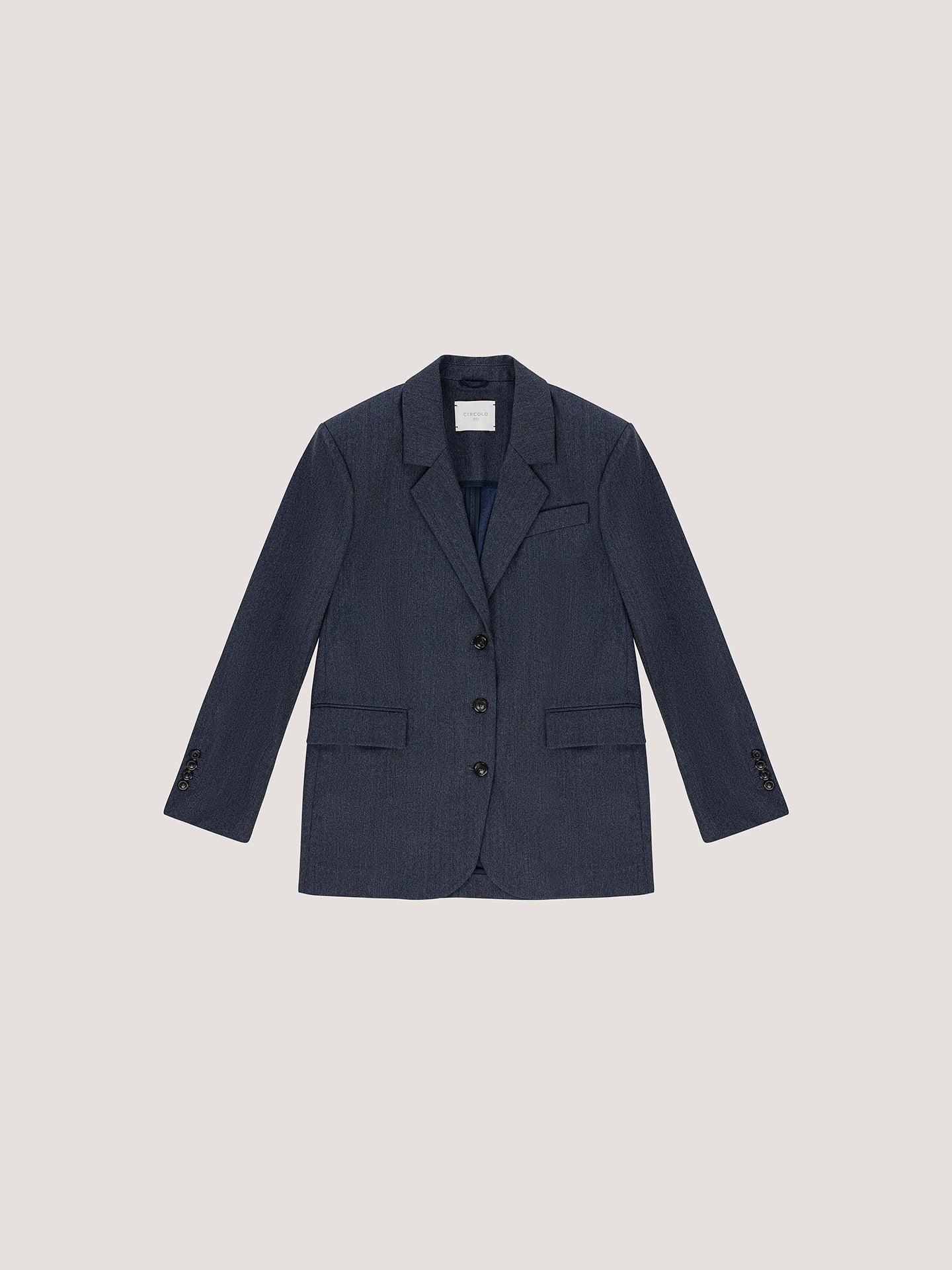 WD5-FD3770 Blazer Tre Bottoni Denim Melange Woman