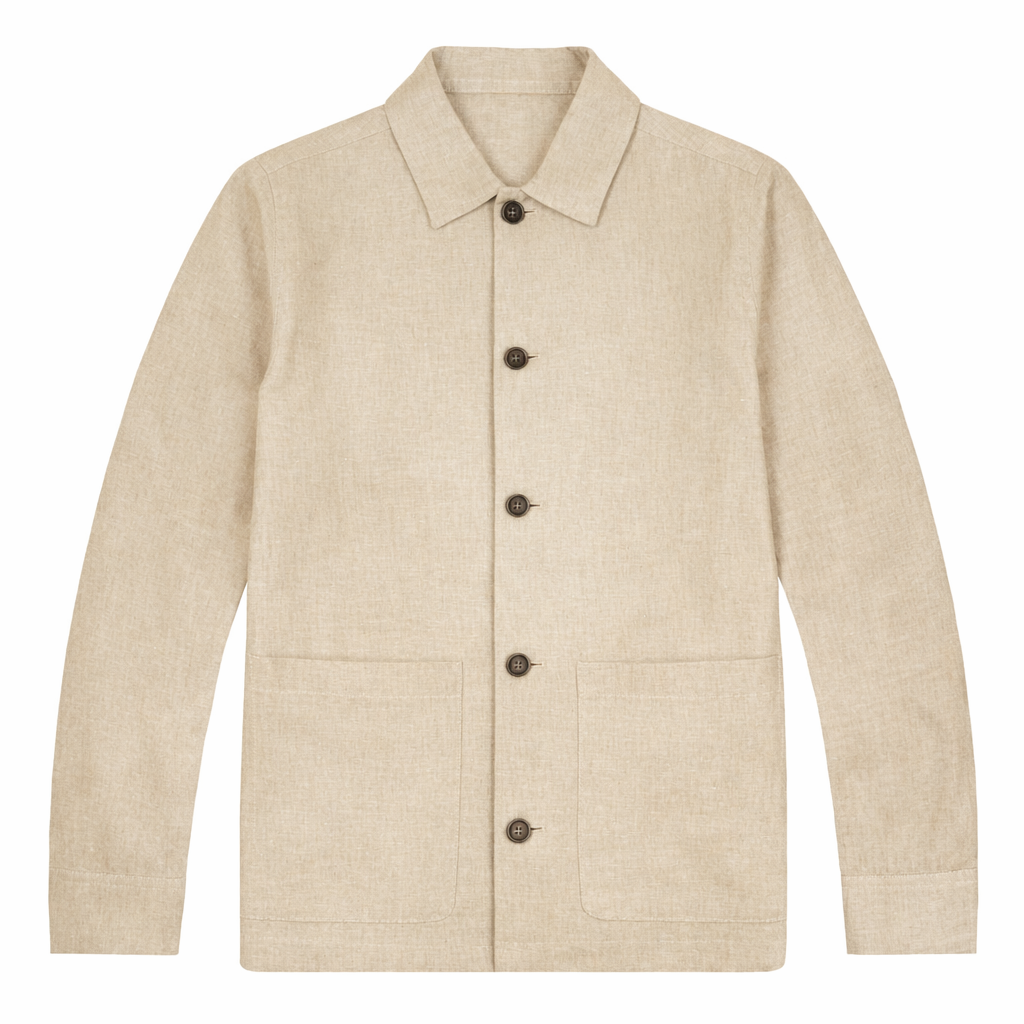 US6-1580 Overshirt Lino e Cotone Corda Man