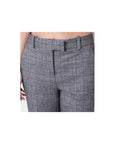 FD2887 Pantalone Overcheck Gray Woman
