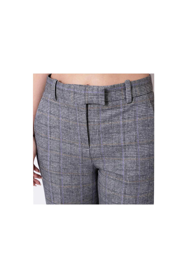 FD2887 Pantalone Overcheck Gray Woman