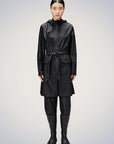 DS4-18130 Curve Jacket Trench Black Woman