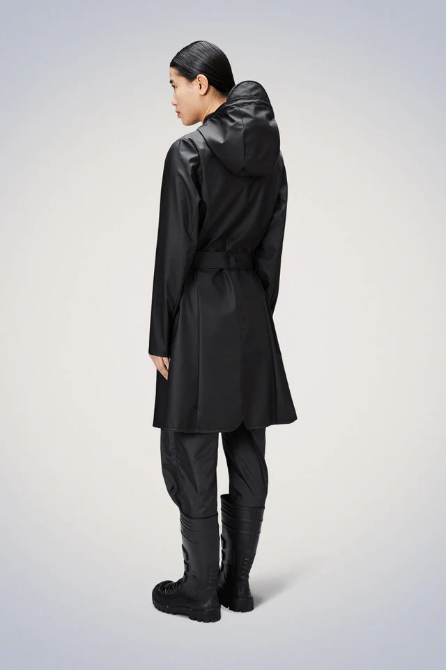 DS4-18130 Curve Jacket Trench Black Woman