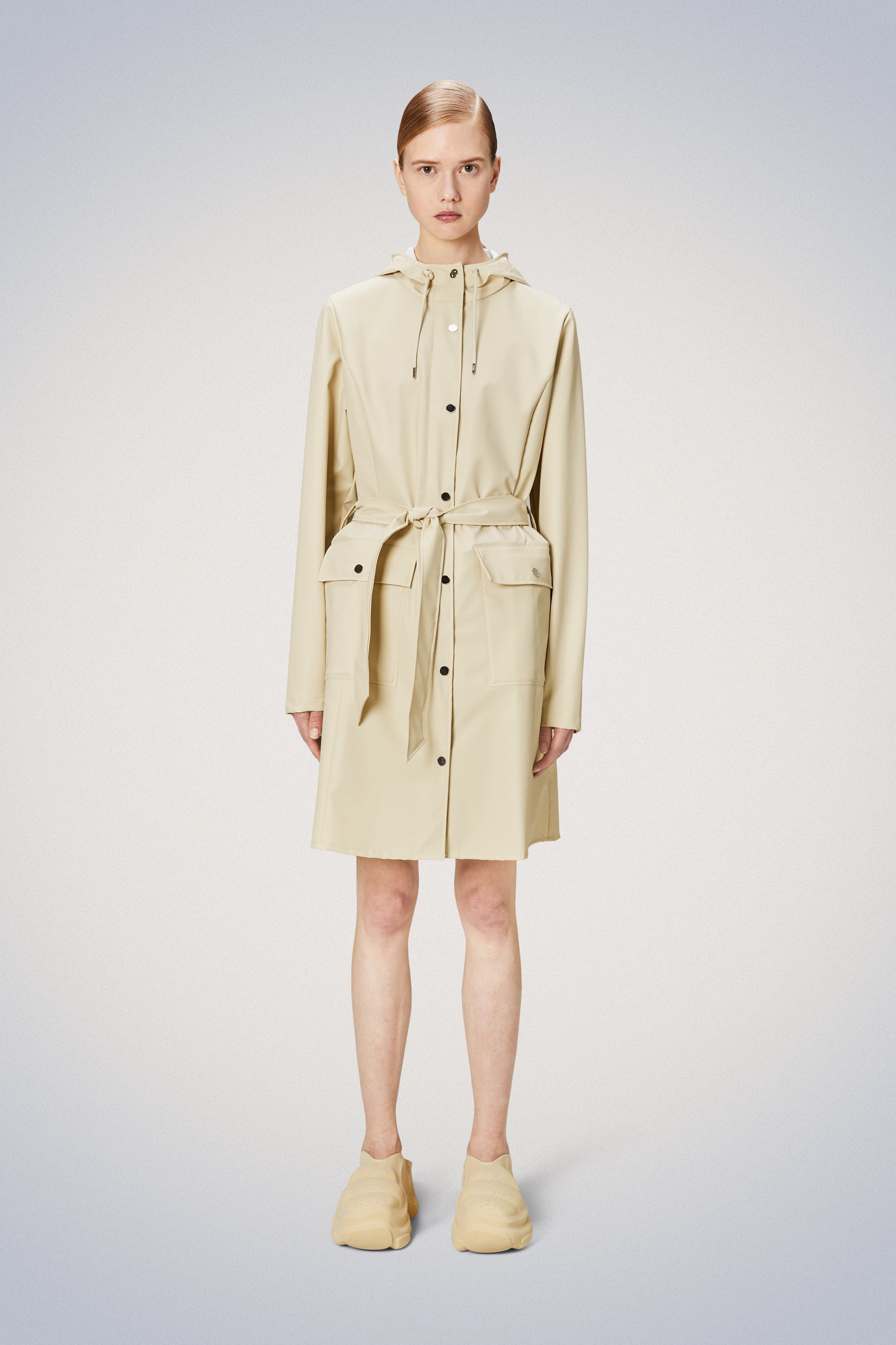 DS4-18130 Curve Jacket Trench Dune Woman