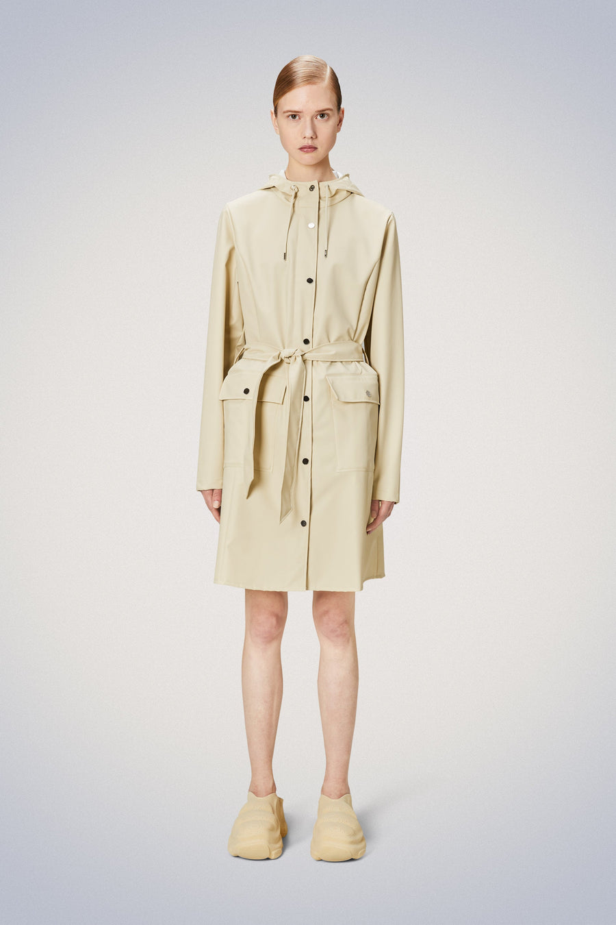 DS4-18130 Curve Jacket Trench Dune Woman