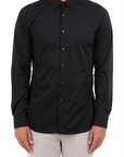 W3-UVAF52 Camicia Slim Nera Man