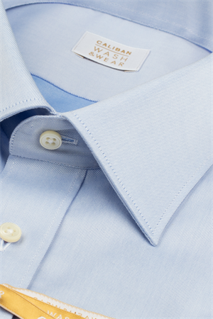 W3-SMTFWG Camicia Slim Wash&Wear Azzurra Man