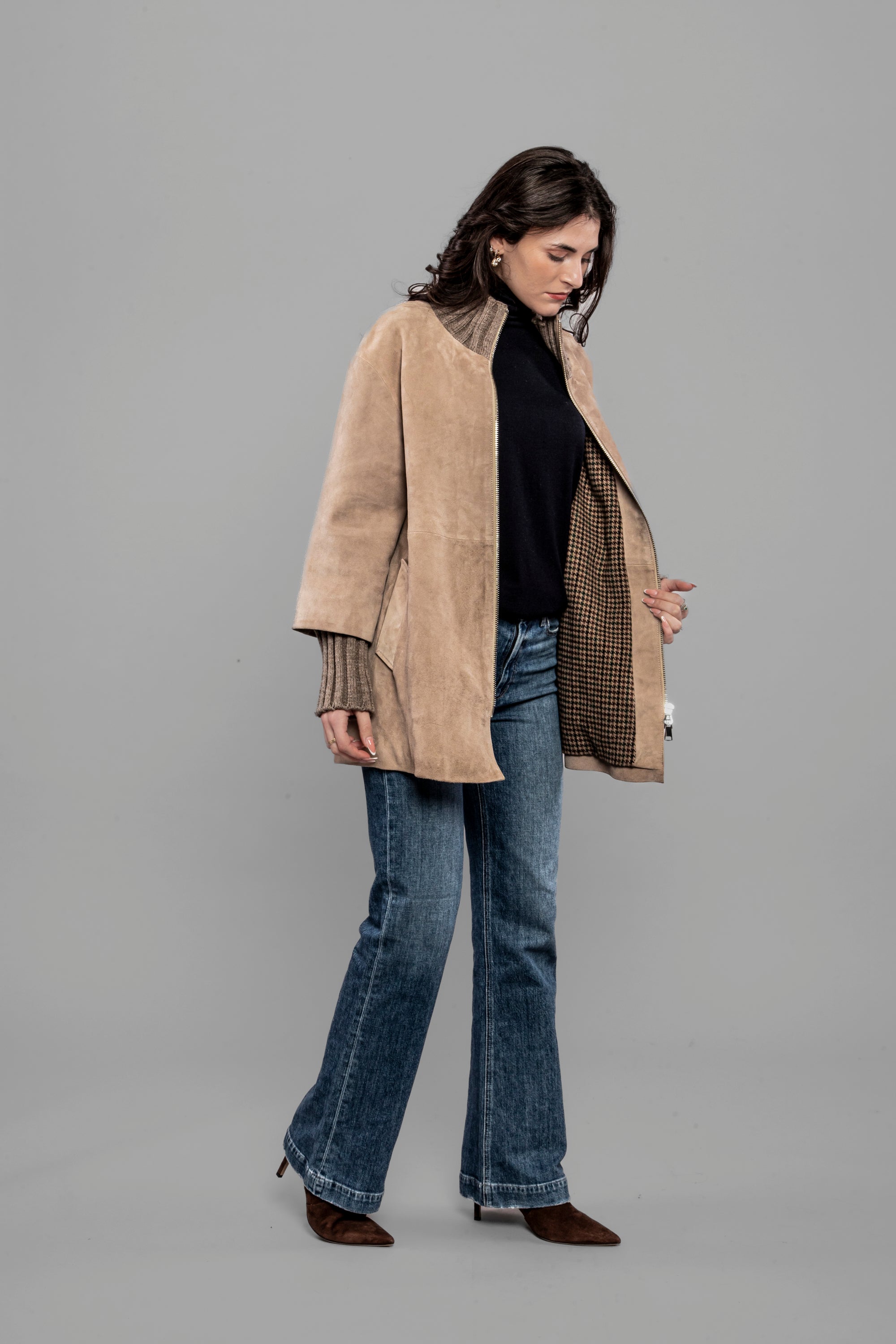 DW5-DESIRE Giacca Over Suede Vanilla Woman