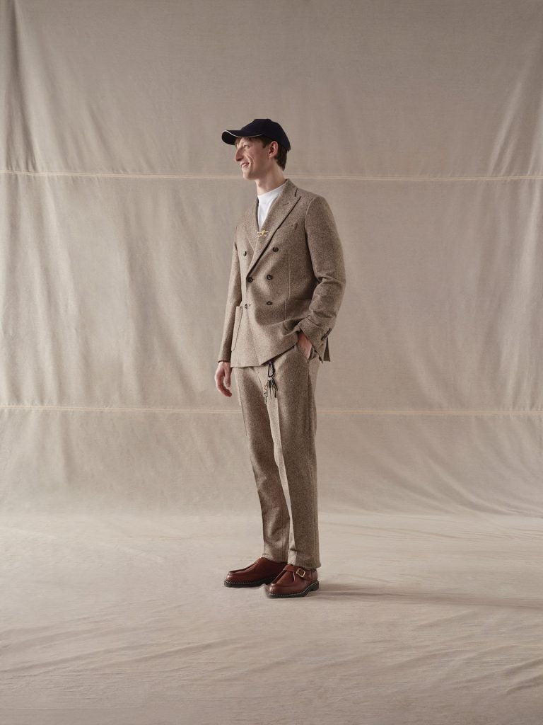 WU4-4570 Pantalone Felpa Spigato Moro Man