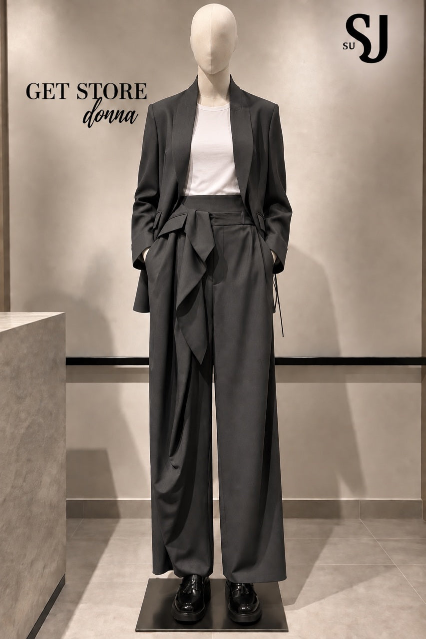 W6-U503 Pantalone Sartoriale Nero
