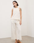 S6-DP0045 Pantalone Palazzo con Texture Variante Unica