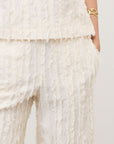 S6-DP0045 Pantalone Palazzo con Texture Variante Unica