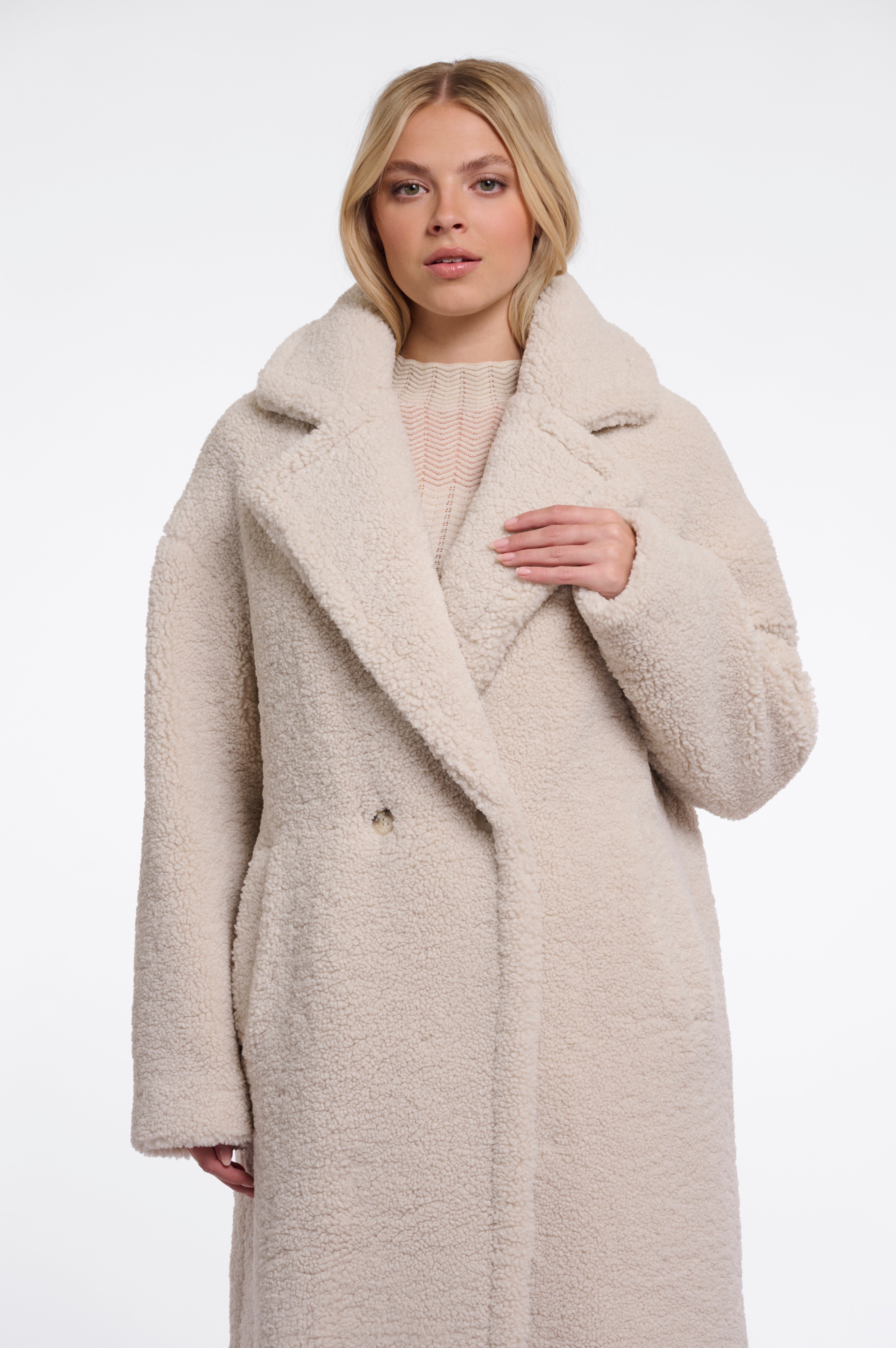 W6-ELICIA Cappotto Teddy Birch