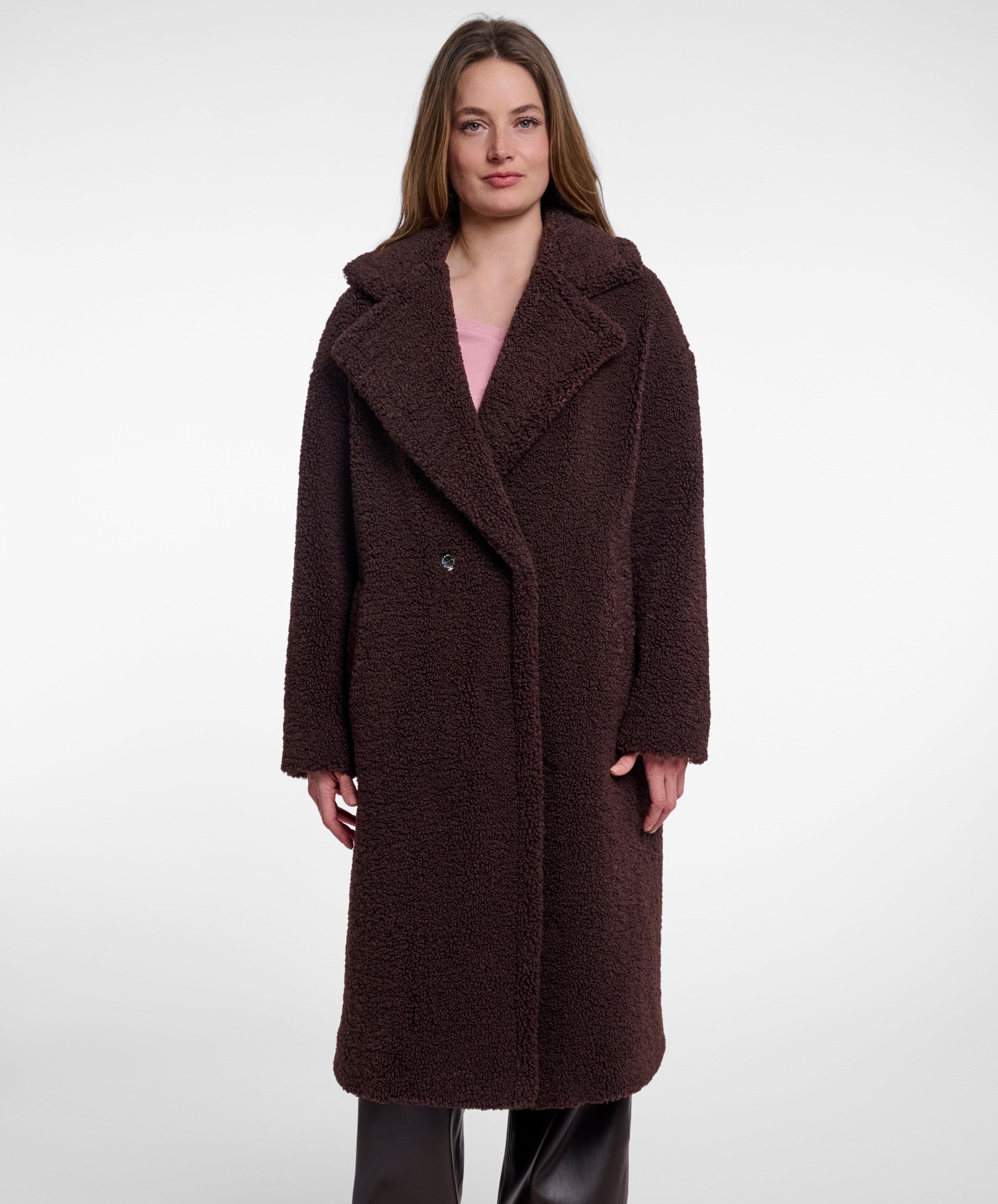 W6-ELICIA Cappotto Teddy Coffee Roast