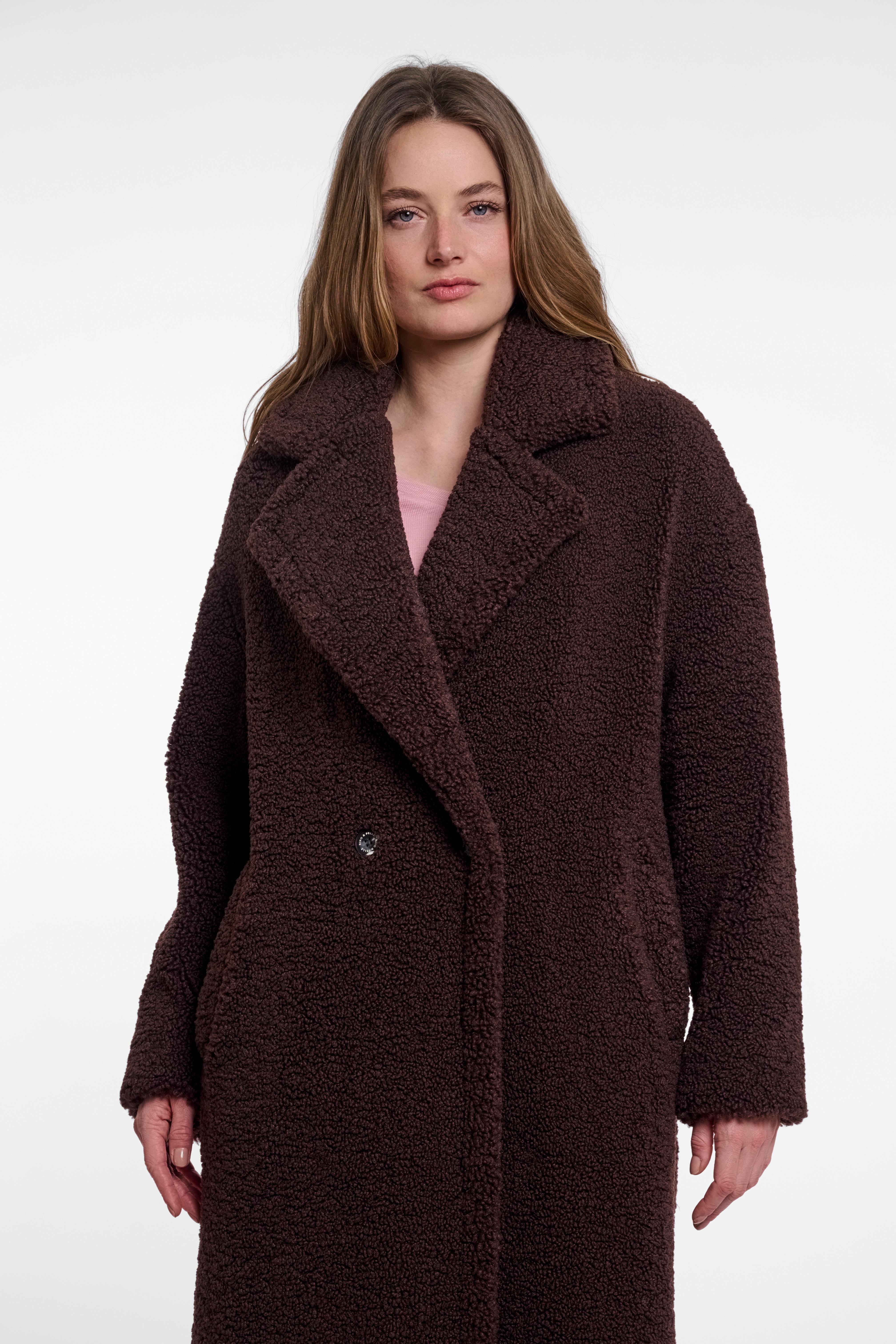 W6-ELICIA Cappotto Teddy Coffee Roast