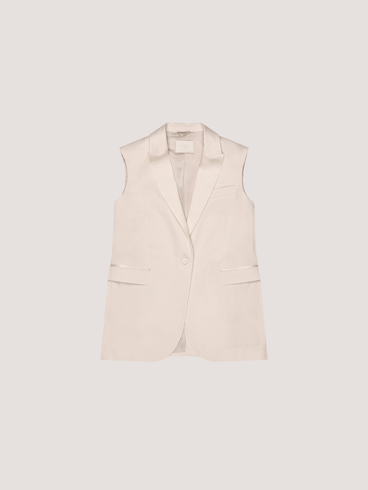 SD5-3417 Giacca Senza Maniche Satin Linen 813 Premium Woman