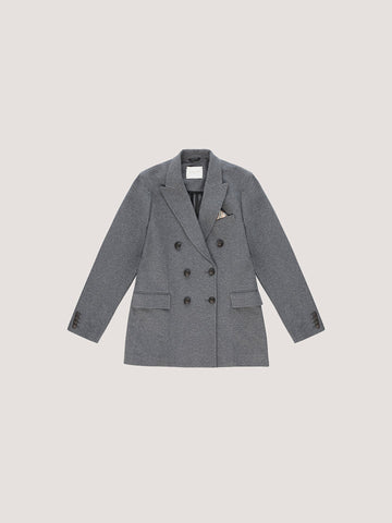 WD5-FD3612 Giacca Doppiopetto Cashmere Touch Grey Woman