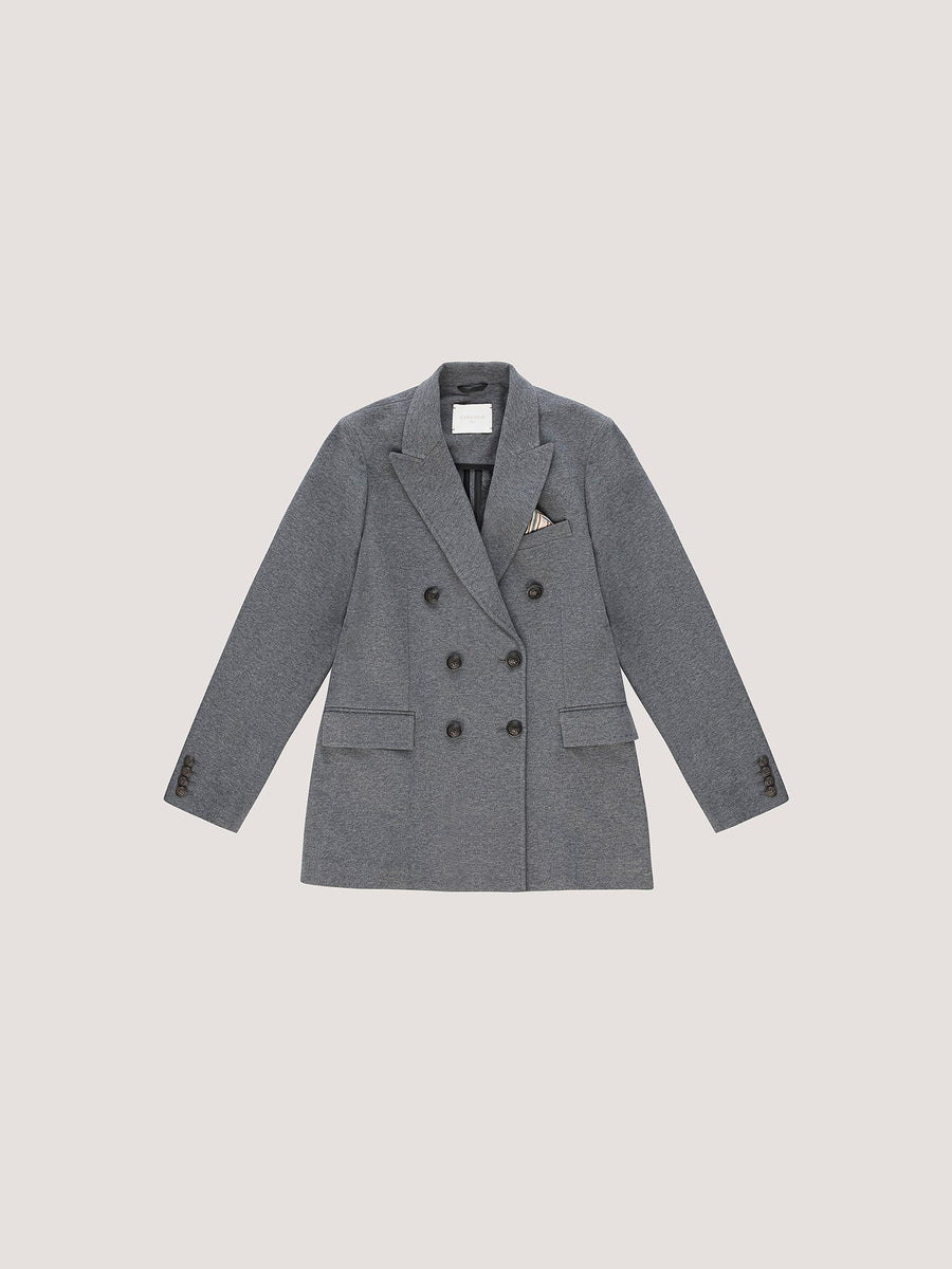 WD5-FD3612 Giacca Doppiopetto Cashmere Touch Grey Woman