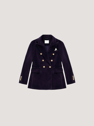 WD5-FD3623 Giacca Doppiopetto Velour Blu/Viola Woman
