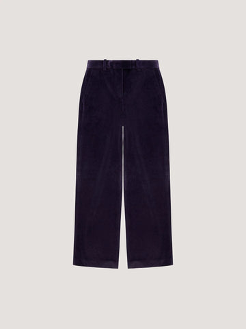 WD5-FD3626 Pantalone Wide Leg Velour Blu/Viola Woman