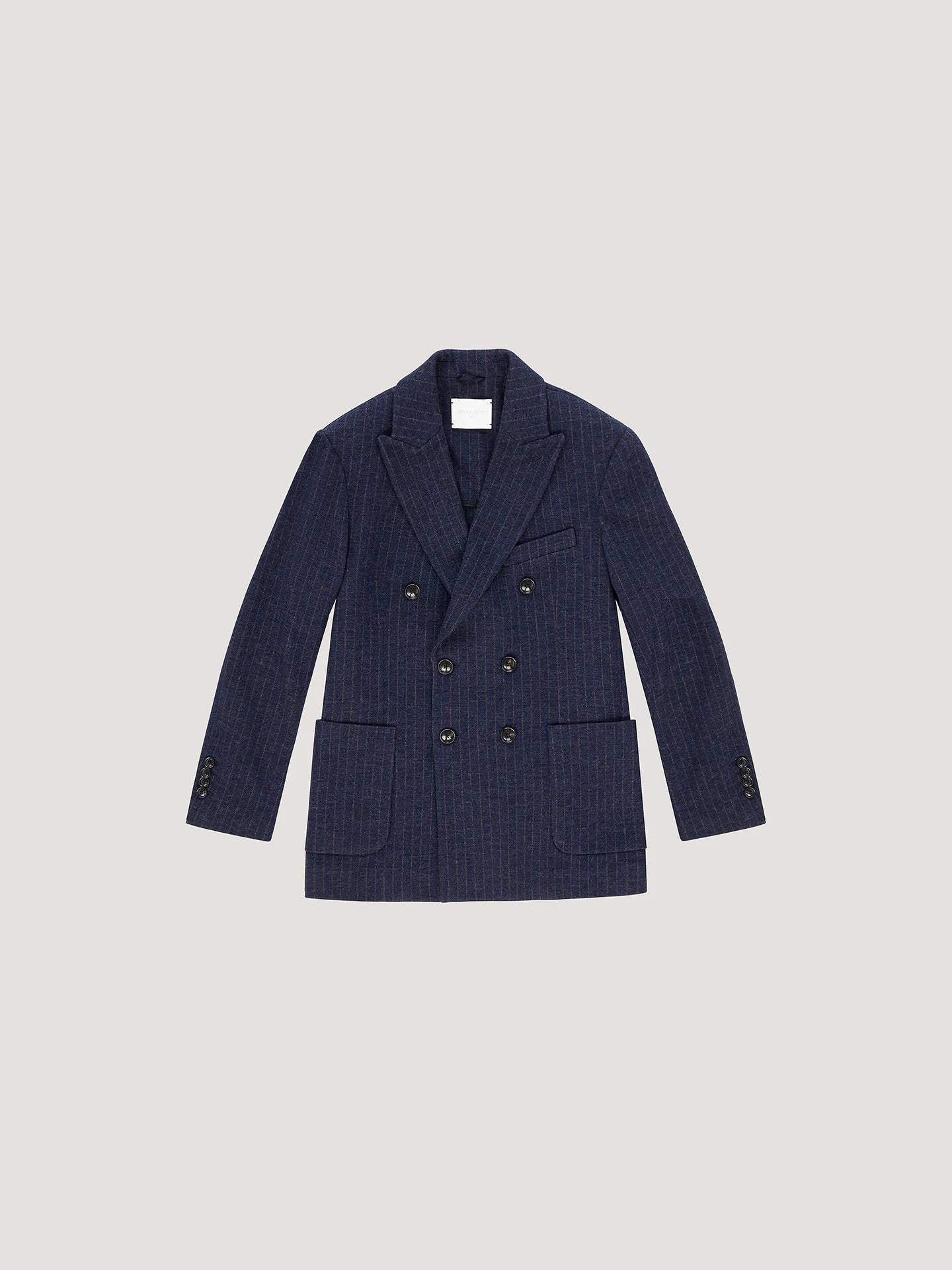 WD5-FD3777 Giacca Doppiopetto Gessato Navy Woman