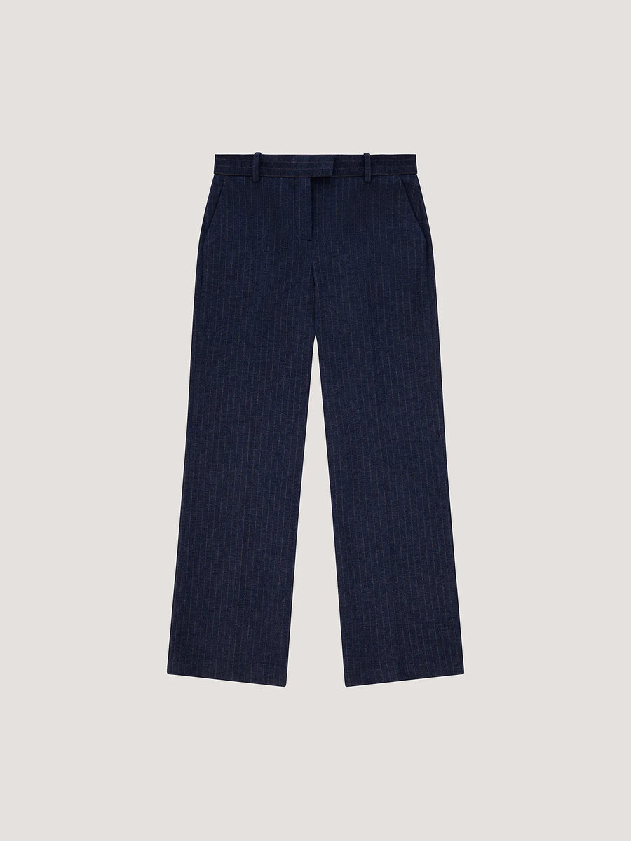 WD5-FD3778 Pantalone Gessato Navy Woman