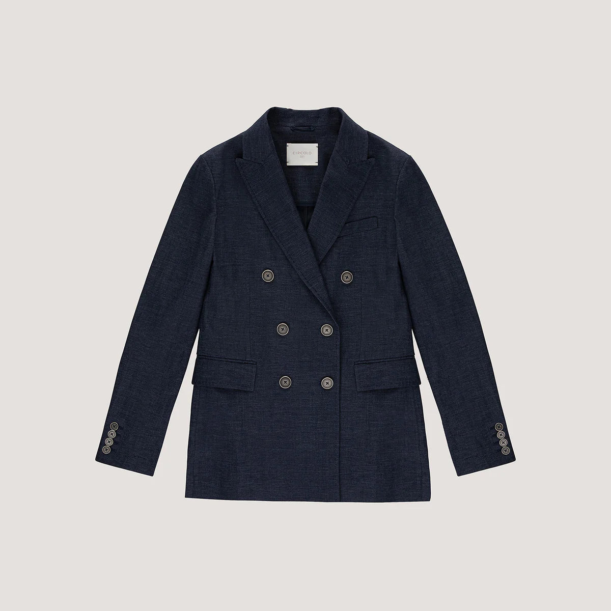 SD6-FD3984 Giacca Doppiopetto Flamed Effect Denim