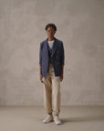 SD6-FD3984 Giacca Doppiopetto Flamed Effect Denim
