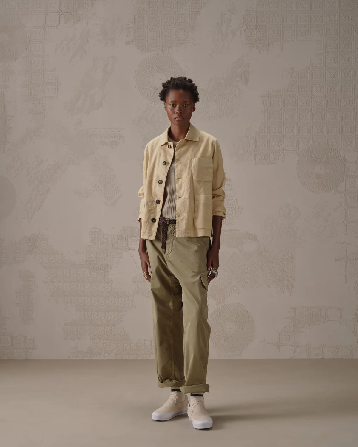 SD6-FD4017 Giacca Panama Gabardina Donna Light Beige
