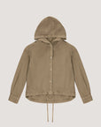 SD6-FD4019 Camicia con Cappuccio Gabardina Oliva