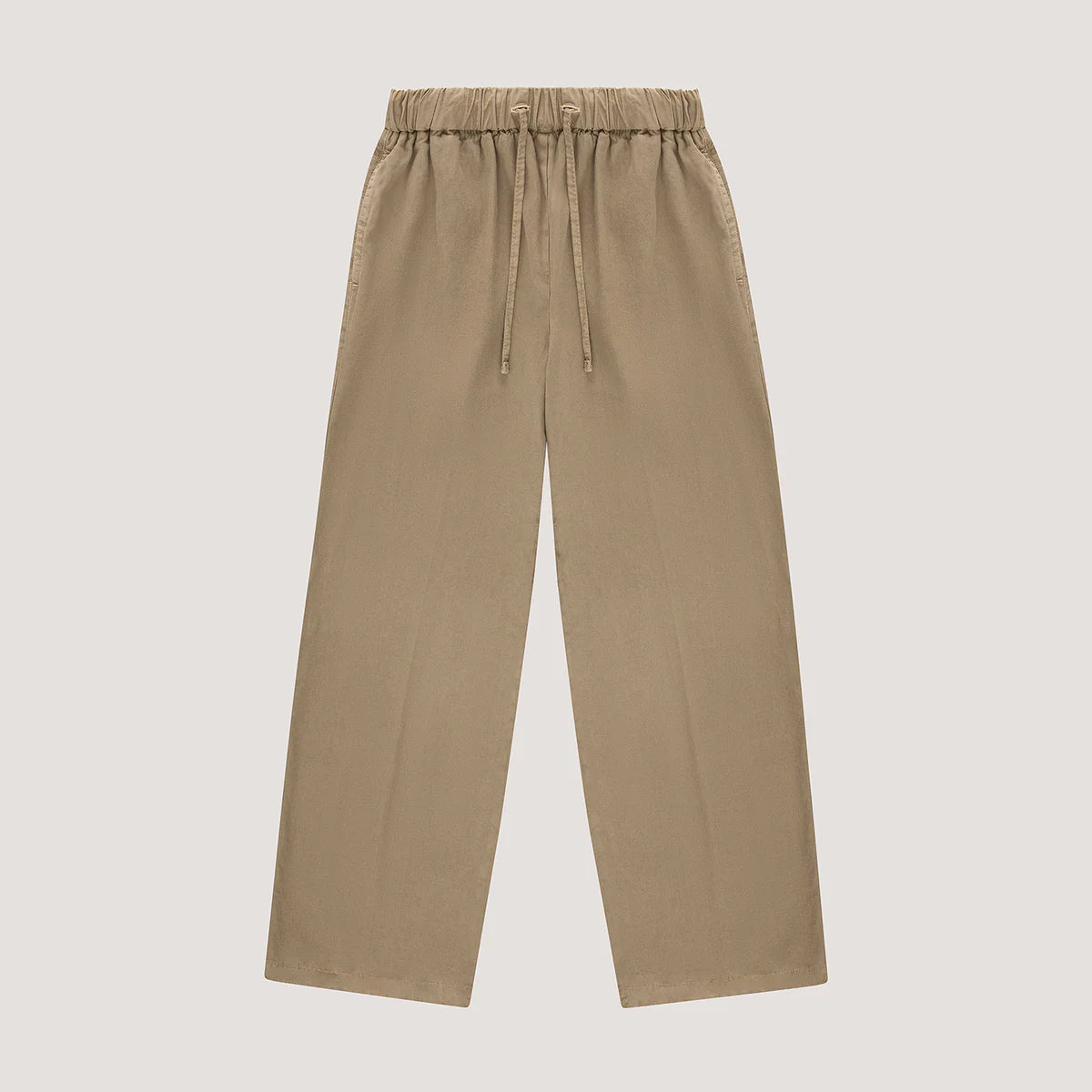 SD6-FD4020 Pantalone Wide Leg Gabardina Oliva