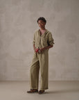 SD6-FD4020 Pantalone Wide Leg Gabardina Oliva