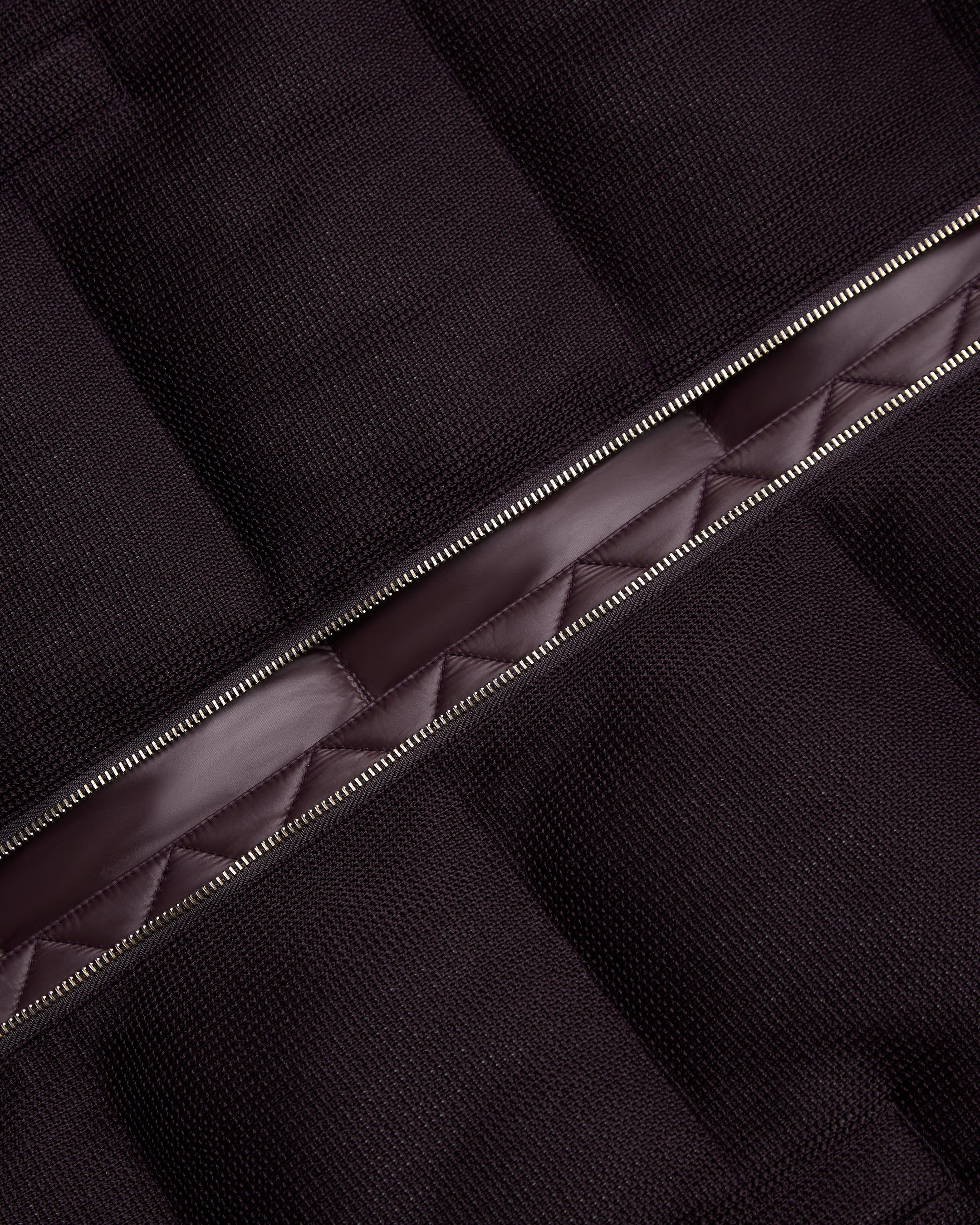 DW5-FLOOR Piumino Lungo Tricotech Aubergine Woman