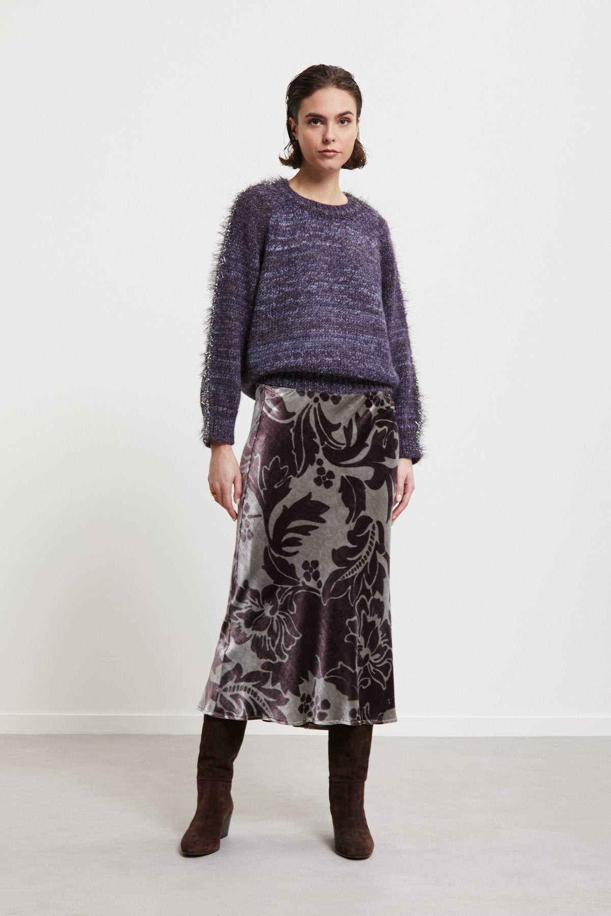 W5-DN6234 Gonna Stampata Terra