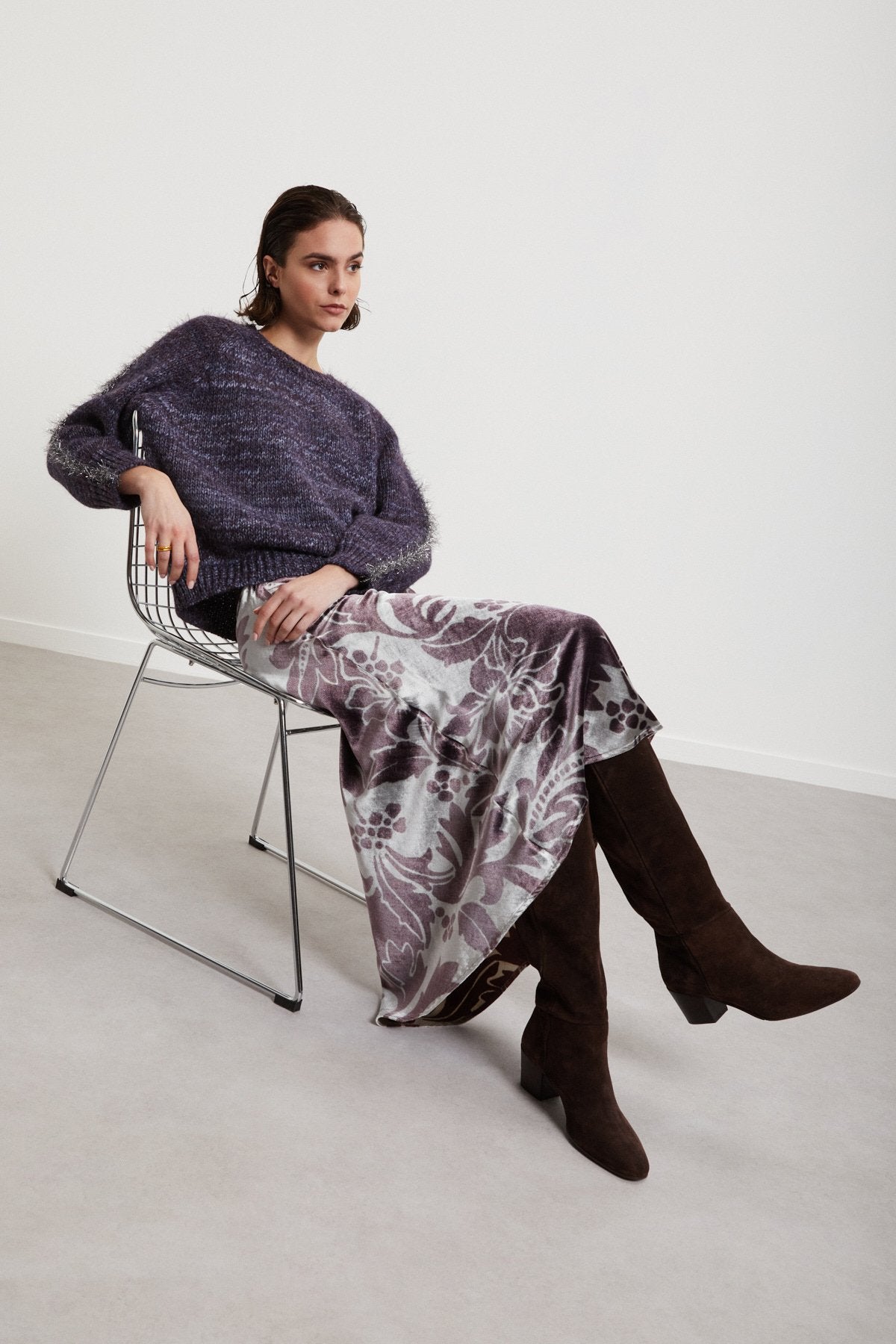 W5-DN6234 Gonna Stampata Terra