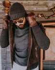 UW5-FRANCIS KNIT Giubbotto Suede E Maglia Moka/Antracite Man