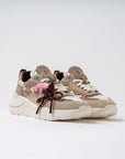 DS6-FUGA LINEN Sneakers White/Beige Woman