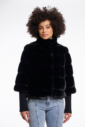 W5-FELINE Jacket Fur Black