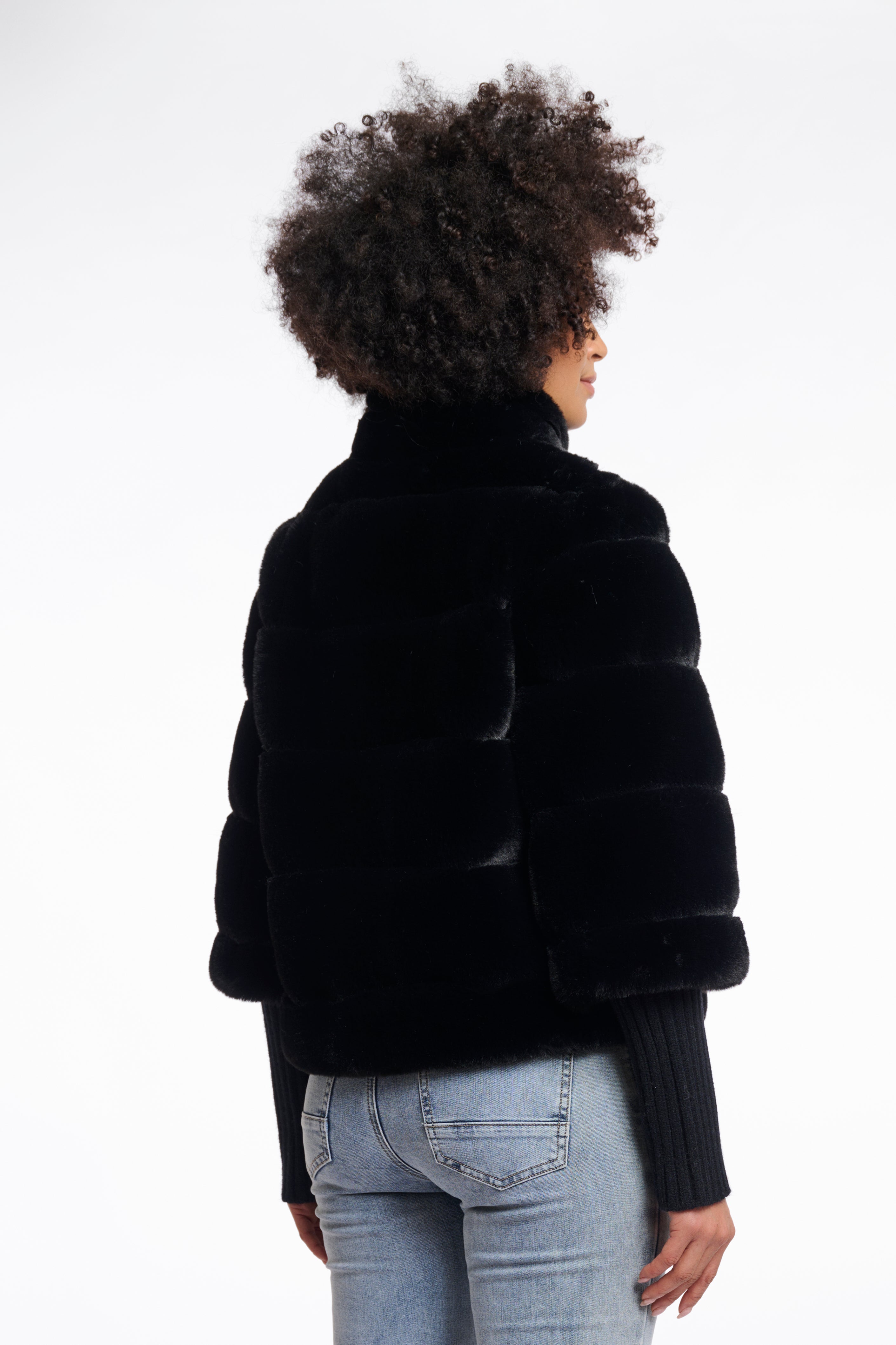 W5-FELINE Jacket Fur Black