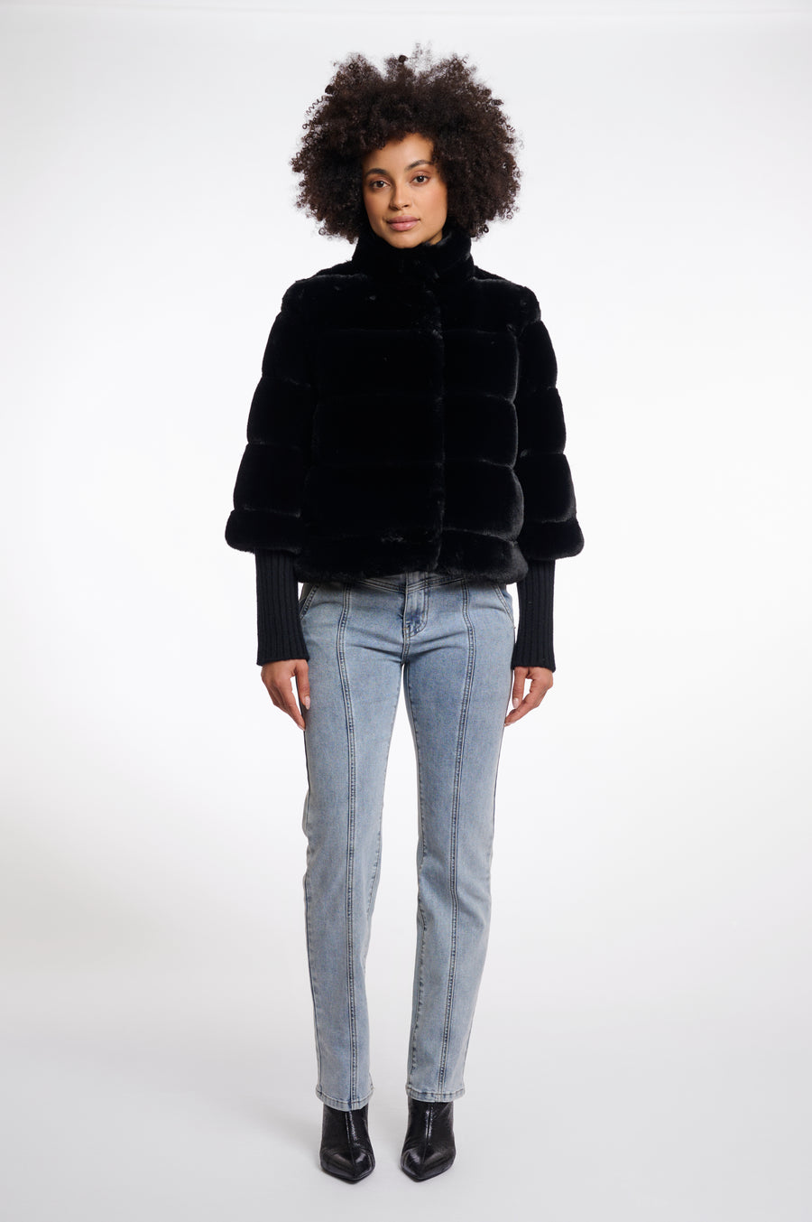 W5-FELINE Jacket Fur Black