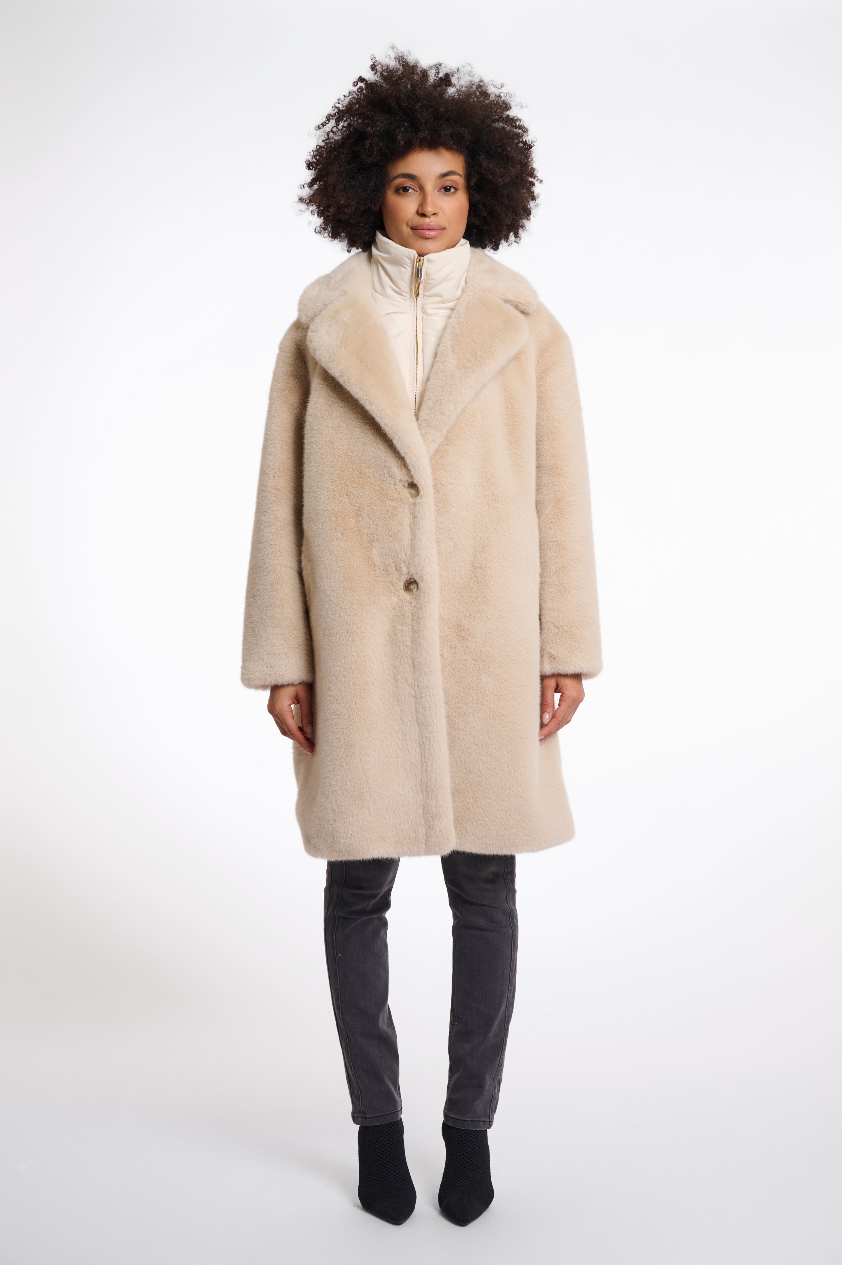 W5-GEESJE Coat Fur Light Oat