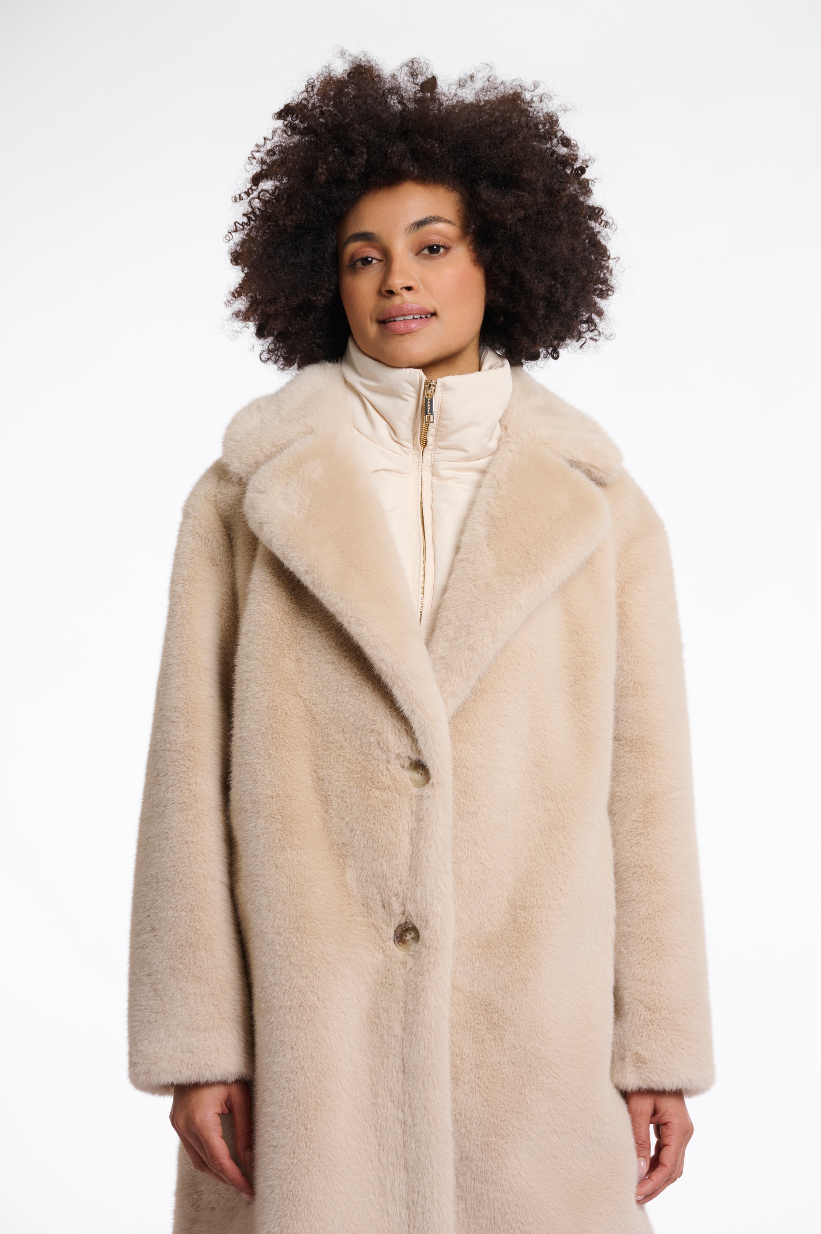 W5-GEESJE Coat Fur Light Oat