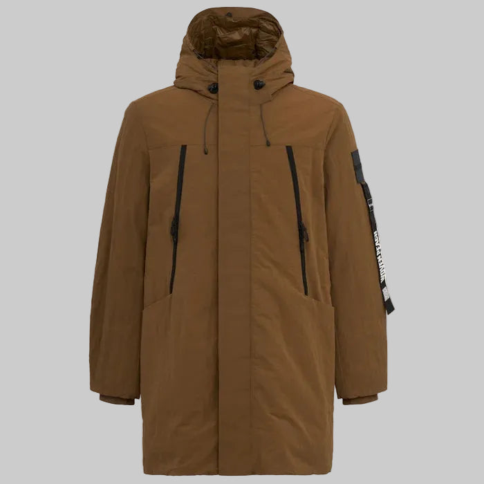 W6-SOILMARK Long Down Jacket Brown Man