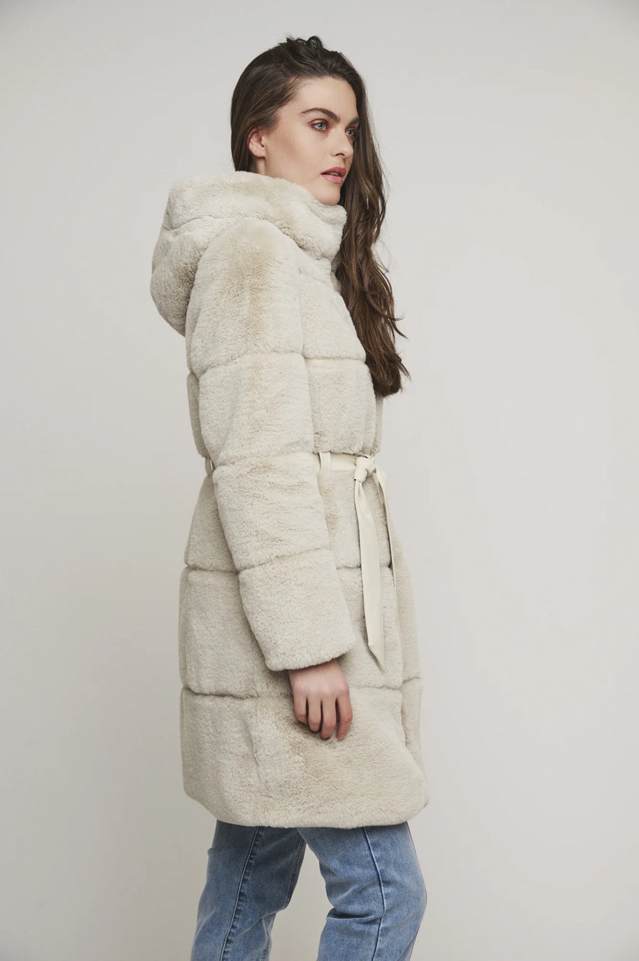 W4-HARVARD Coat Hood Fur Birch