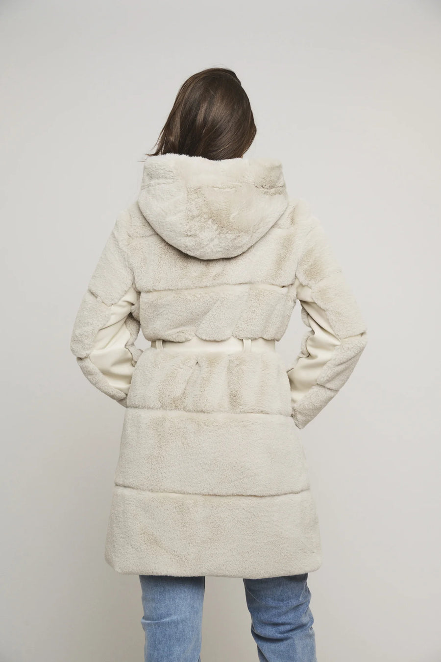 W4-HARVARD Coat Hood Fur Birch