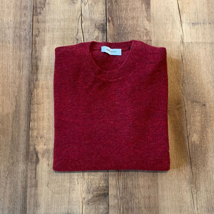 W3-57167 Maglia Girocollo Bouclè Bordeaux Man