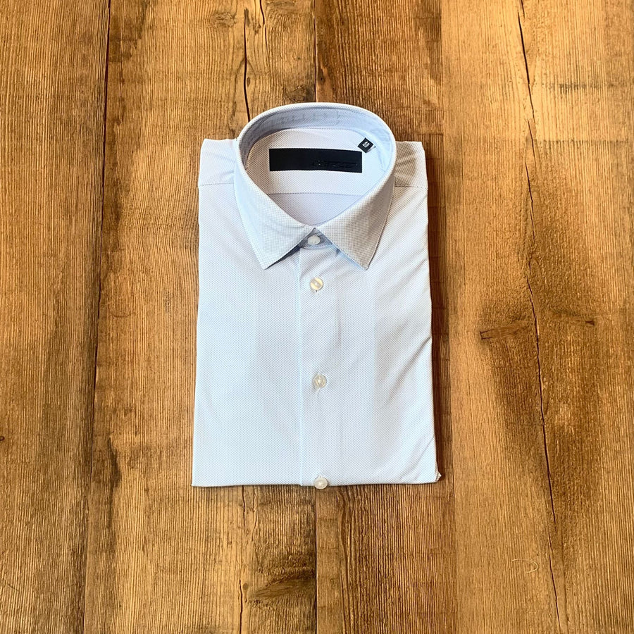 UW3-254 Camicia Oxford Jaquard Open WeekEnd Bianco Man