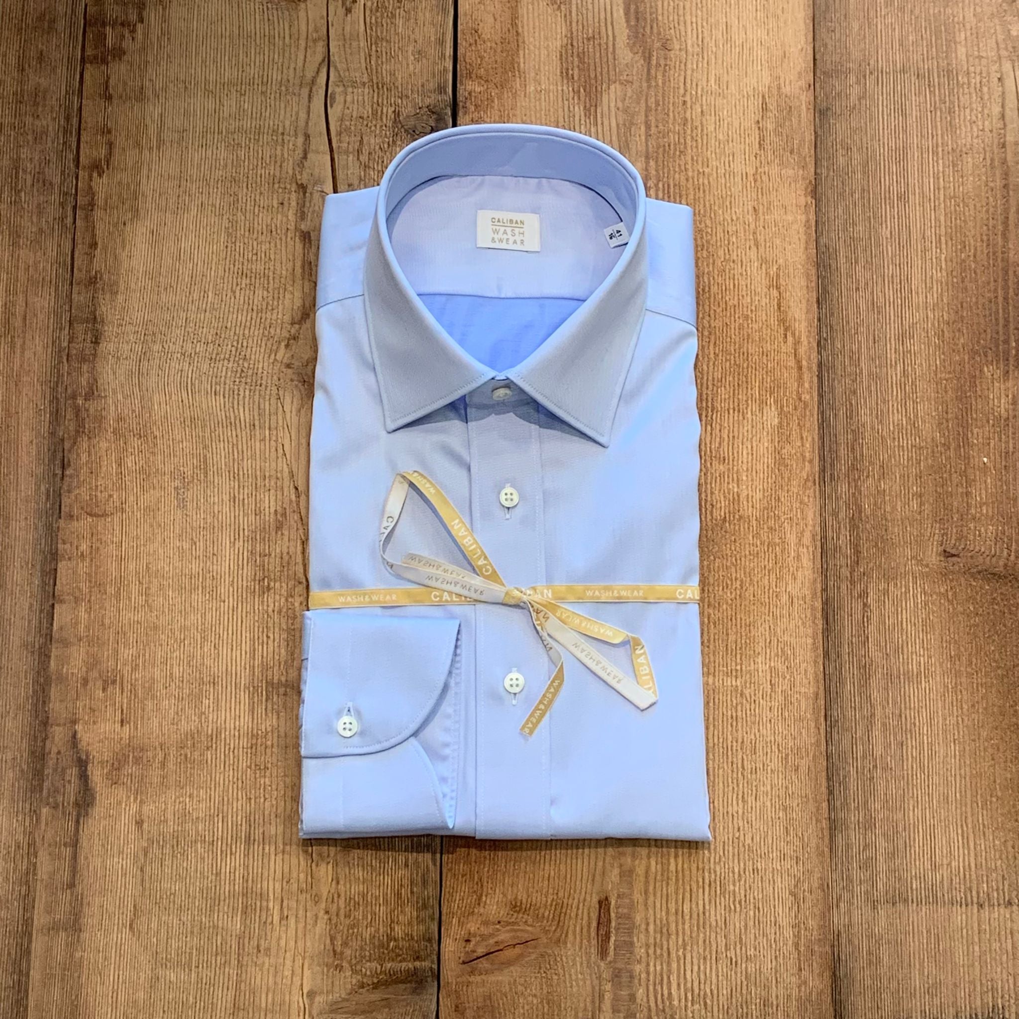 W3-SMTFWG Camicia Slim Wash&Wear Azzurra Man