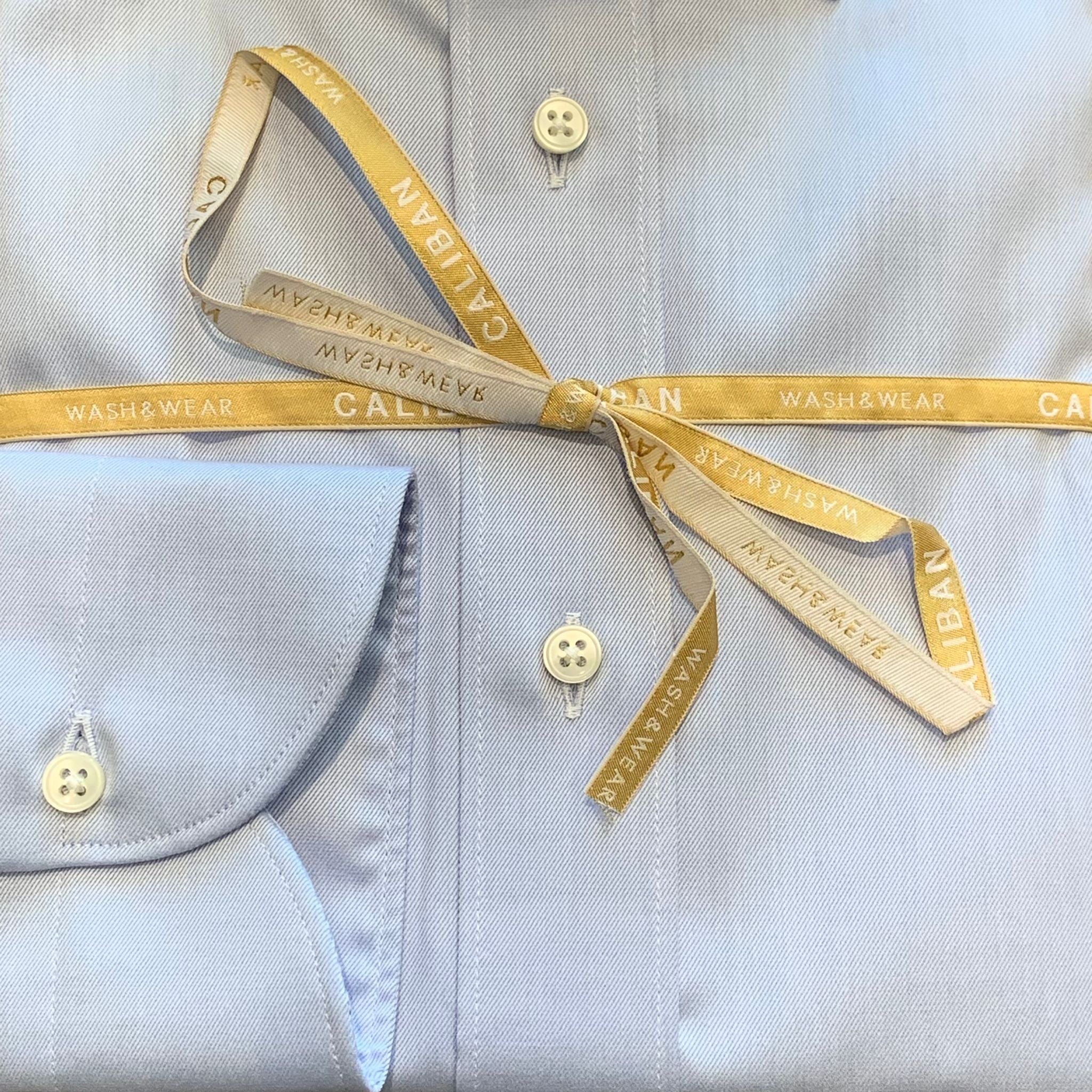 W3-SMTFWG Camicia Slim Wash&Wear Azzurra Man