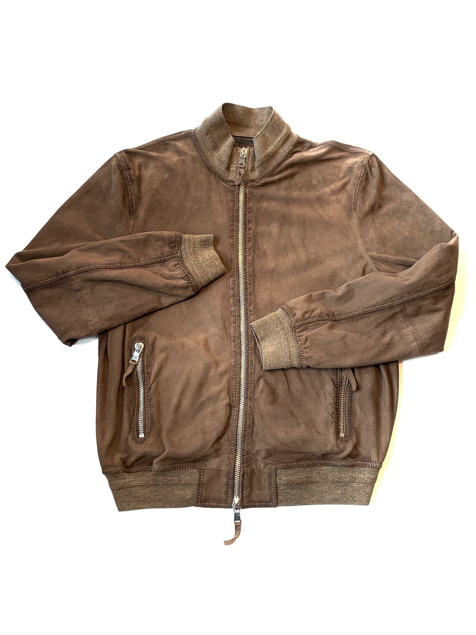 US4-QUENTIN Giubbotto Pelle Scamosciata Stone Man