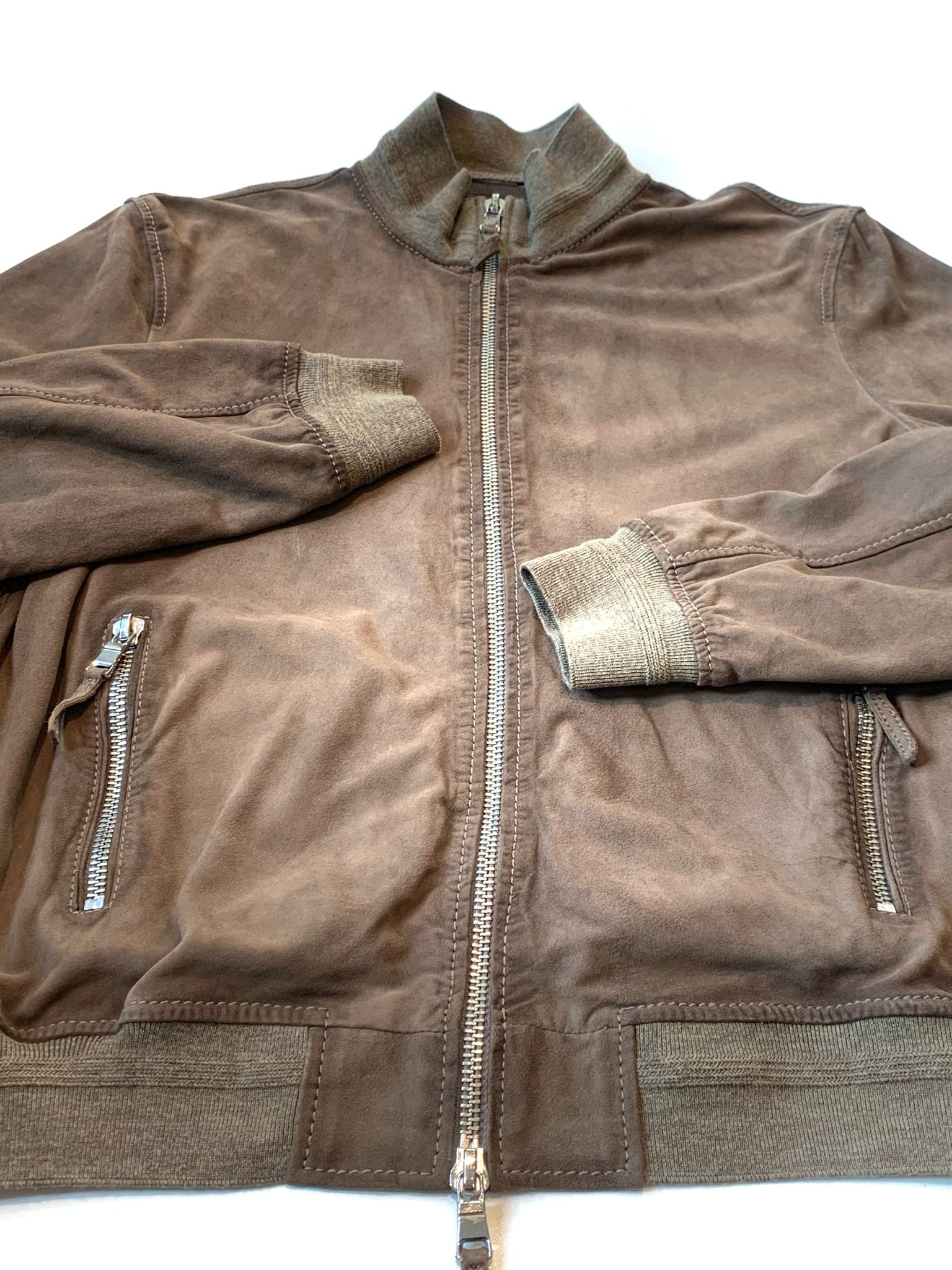 US4-QUENTIN Giubbotto Pelle Scamosciata Stone Man